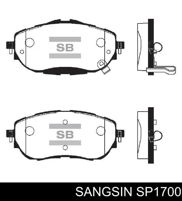 SP1700 Sangsin Передні гальмівні колодки