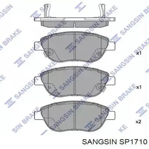 Гальмівні колодки Sangsin SP1710 ціна, від 20.32 USD