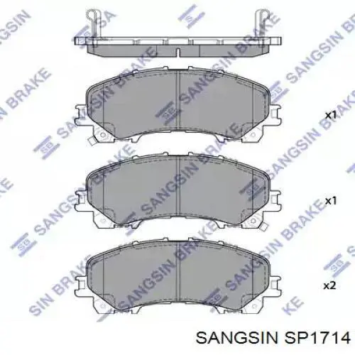 Гальмівні колодки Sangsin SP1714 ціна, від 26.87 USD