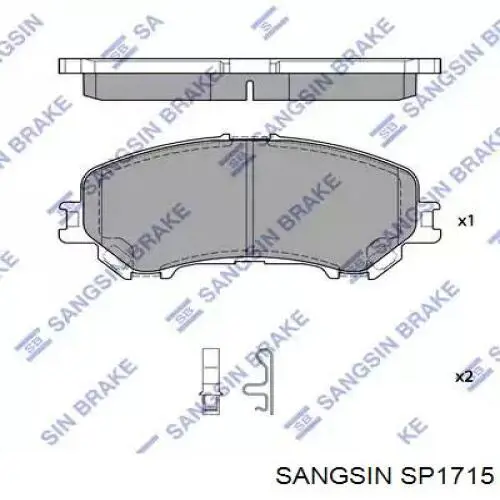 SP1715 Sangsin Передні гальмівні колодки