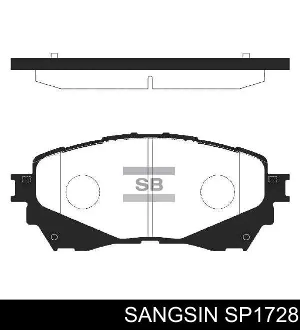 Гальмівні колодки Sangsin SP1728 ціна, від 25.67 USD