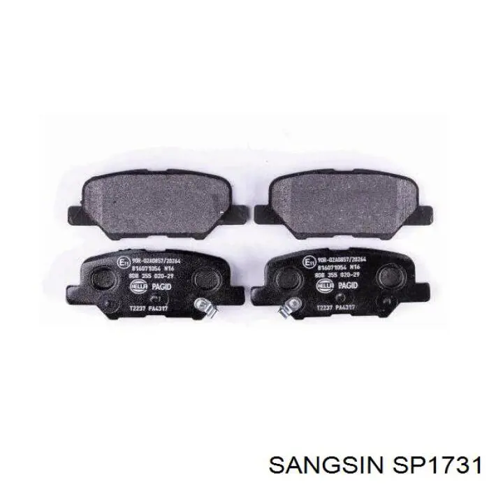 Задні гальмівні колодки Sangsin SP1731 ціна, від 14.62 USD