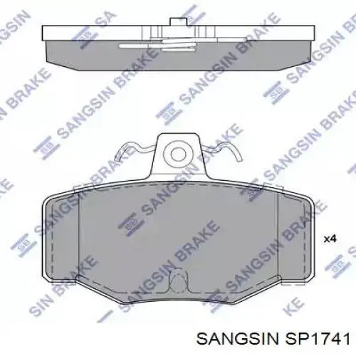 SP1741 Sangsin колодки гальмові задні, дискові