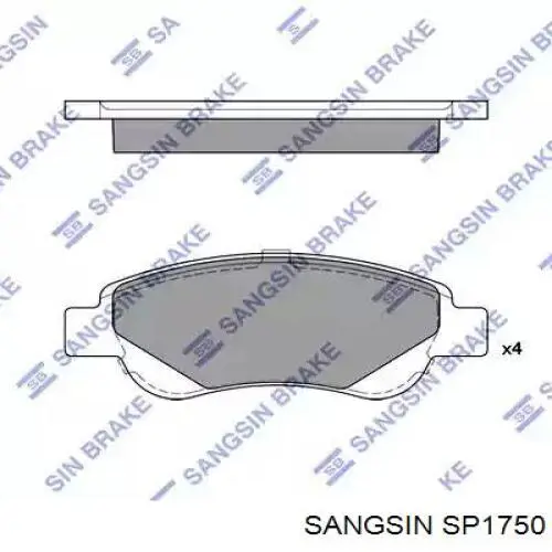 SP1750 Sangsin Передні гальмівні колодки