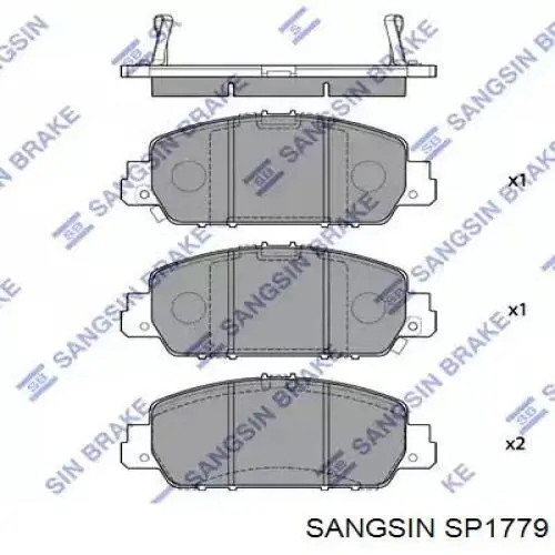 Колодки гальмівні передні, дискові SP1779 Sangsin