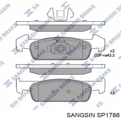 SP1786 Sangsin Передні гальмівні колодки