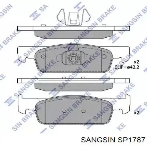 SP1787 Sangsin колодки гальмівні передні, дискові