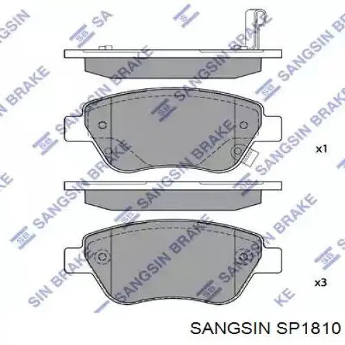 SP1810 Sangsin Передні гальмівні колодки