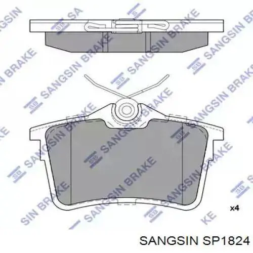 SP1824 Sangsin Колодки гальмівні задні, дискові