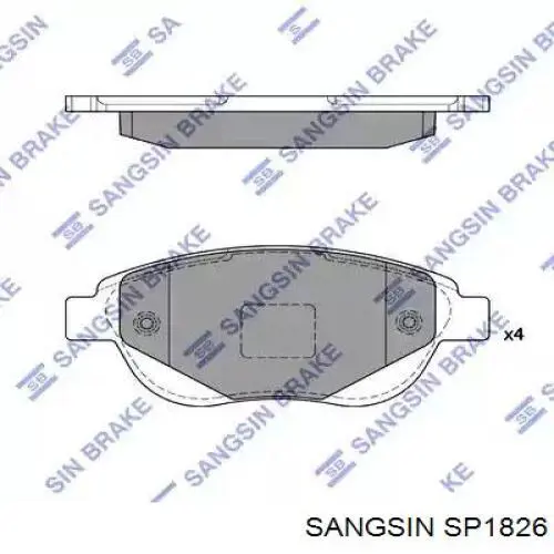 SP1826 Sangsin Передні гальмівні колодки
