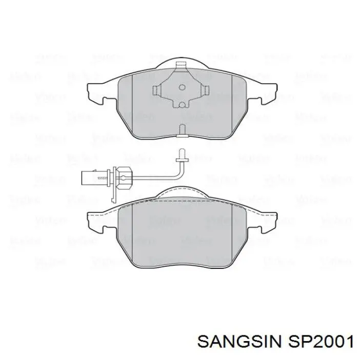 Передні тормозні колодки SP2001 Sangsin