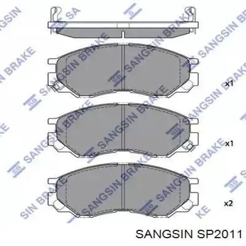 Гальмівні колодки Sangsin SP2011 ціна, від 21.28 USD