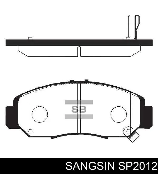 Купити SP2012 Sangsin Колодки гальмівні передні, дискові