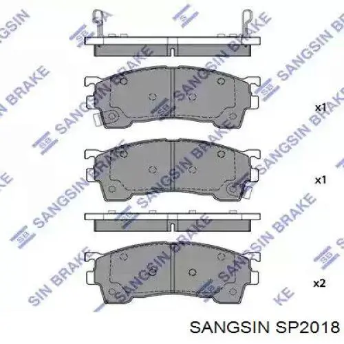 SP2018 Sangsin Передні гальмівні колодки