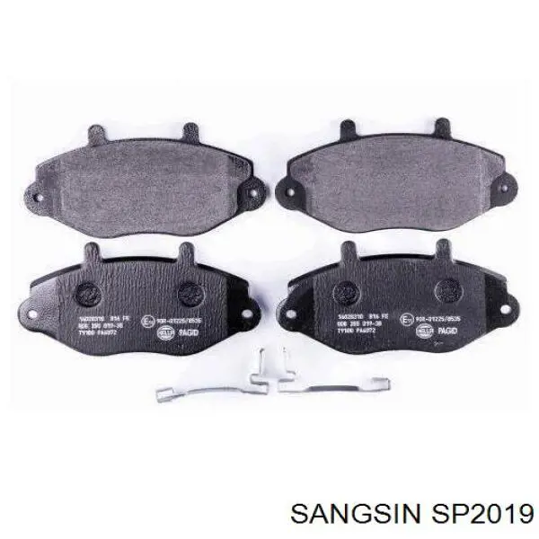 SP2019 Sangsin колодки гальмівні передні, дискові
