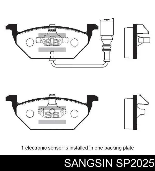 Гальмівні колодки Sangsin SP2025 ціна, від 24.08 USD