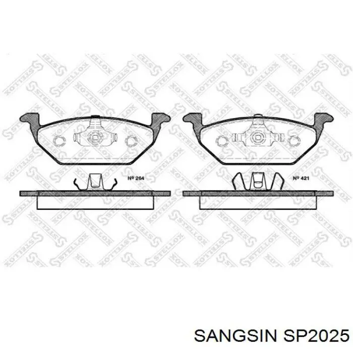 Передні тормозні колодки SP2025 Sangsin