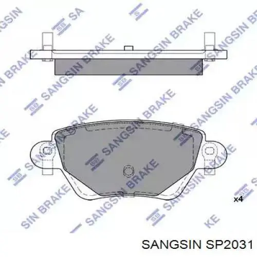 Задні гальмівні колодки Sangsin SP2031 ціна, від 15.97 USD
