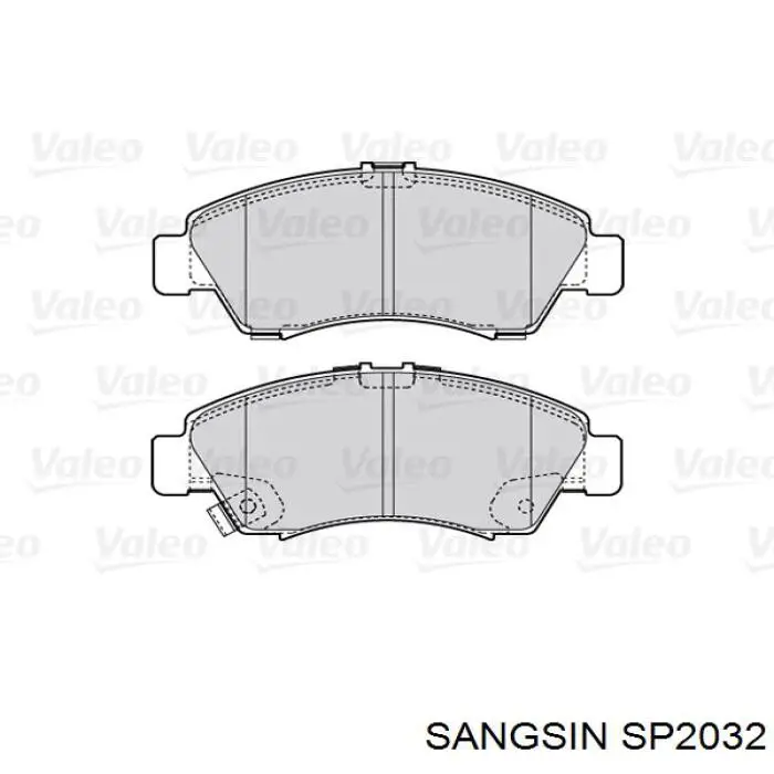 SP2032 Sangsin Передні гальмівні колодки