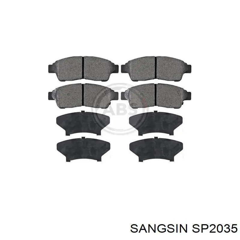 Гальмівні колодки Sangsin SP2035 ціна, від 27.32 USD