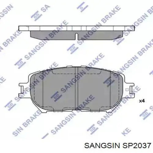 SP2037 Sangsin Передні гальмівні колодки