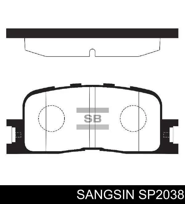 Купити SP2038 Sangsin Задні колодки