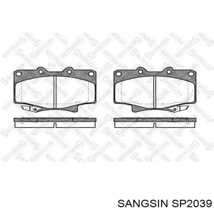 Колодки гальмівні передні, дискові SP2039 Sangsin