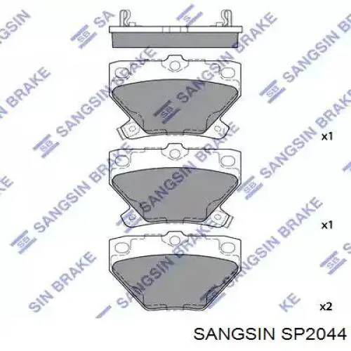 Купити SP2044 Sangsin Задні колодки