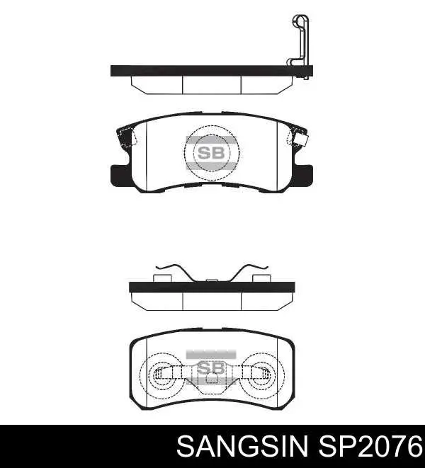 Купити SP2076 Sangsin Задні колодки