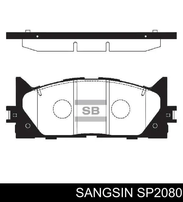 Гальмівні колодки Sangsin SP2080 ціна, від 26.50 USD