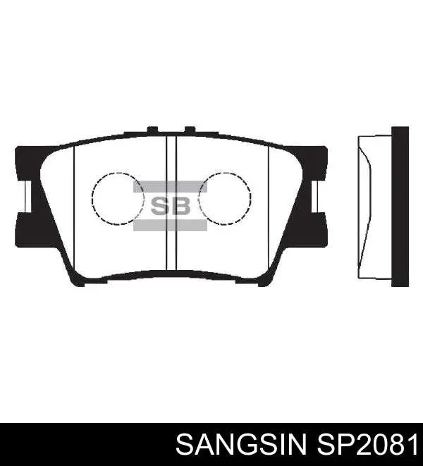 Задні гальмівні колодки Sangsin SP2081 ціна, від 19.09 USD