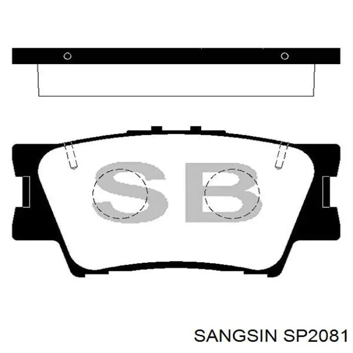 Задні гальмівні колодки SP2081 Sangsin