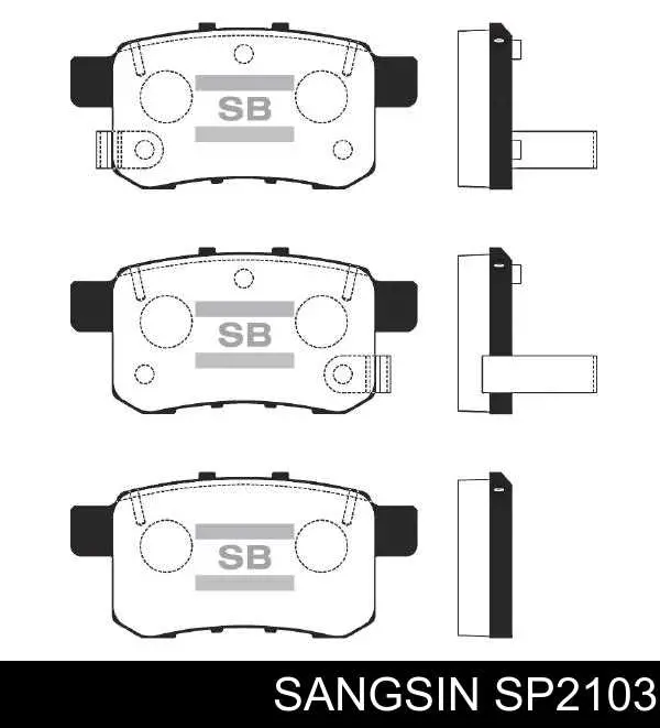 Задні гальмівні колодки Sangsin SP2103 ціна, від 20.27 USD