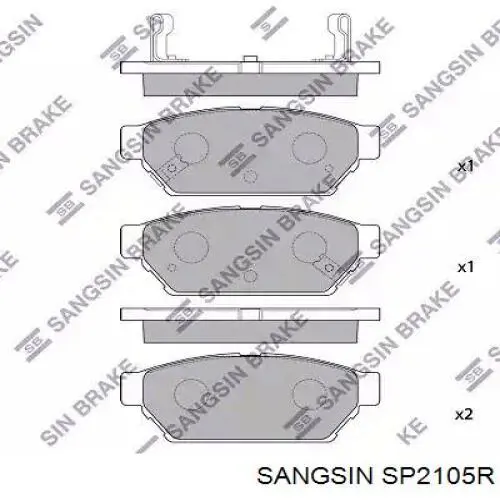 Колодки гальмові задні, барабанні Sangsin SP2105R ціна, від 16.29 USD