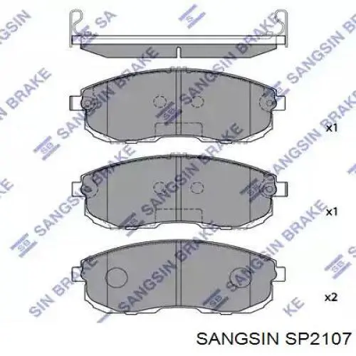 SP2107 Sangsin Передні гальмівні колодки
