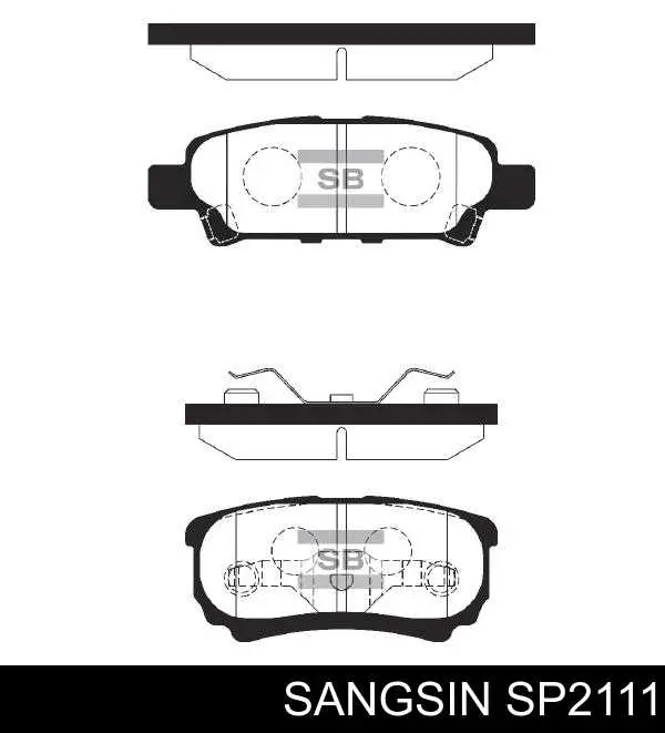 Задні гальмівні колодки Sangsin SP2111 ціна, від 18.06 USD