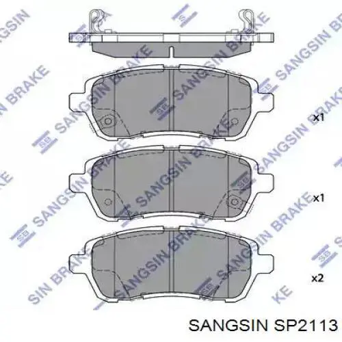 SP2113 Sangsin Передні гальмівні колодки