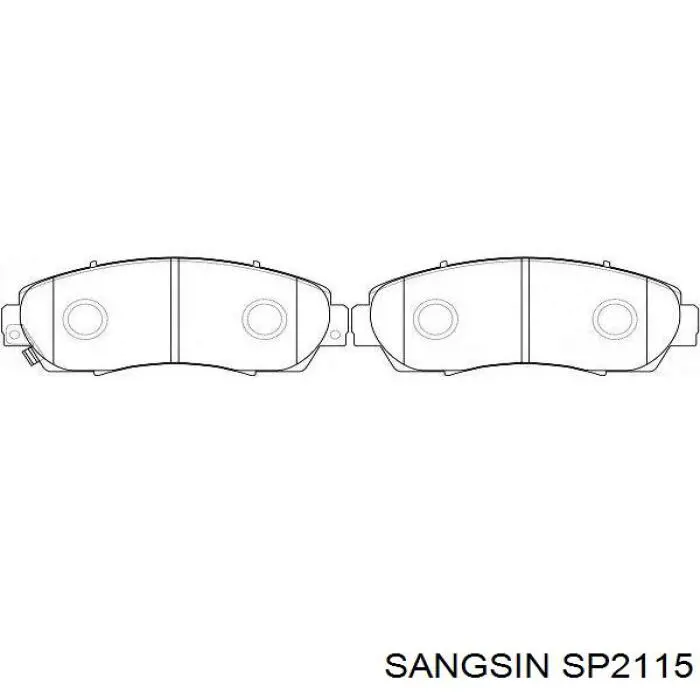 SP2115 Sangsin Передні гальмівні колодки
