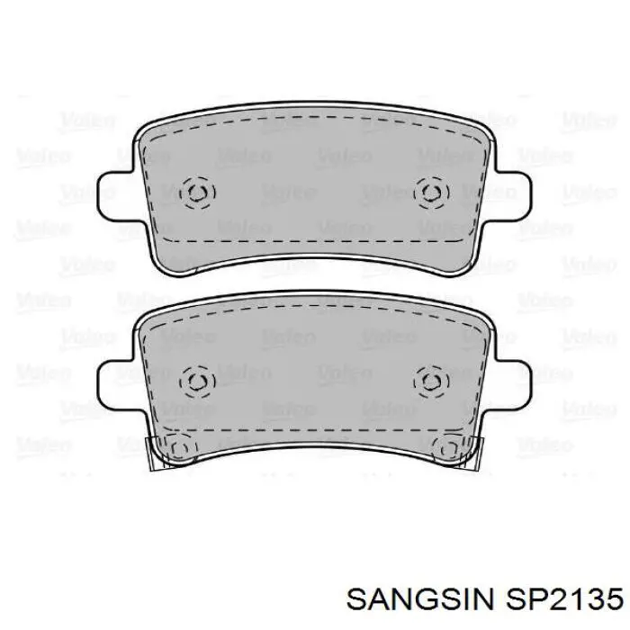 SP2135 Sangsin Колодки гальмівні задні, дискові