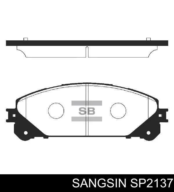 Купити SP2137 Sangsin Колодки гальмівні передні, дискові