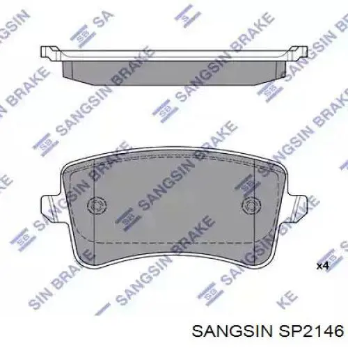  Колодки гальмові задні, дискові Audi A4 