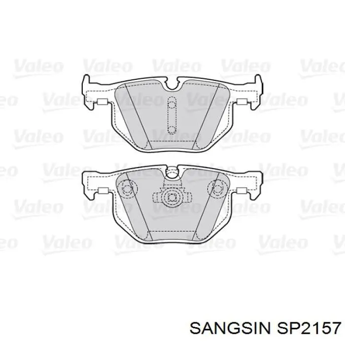 SP2157 Sangsin Колодки гальмівні задні, дискові