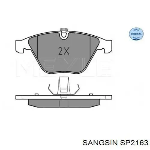 Гальмівні колодки Sangsin SP2163 ціна, від 36.96 USD