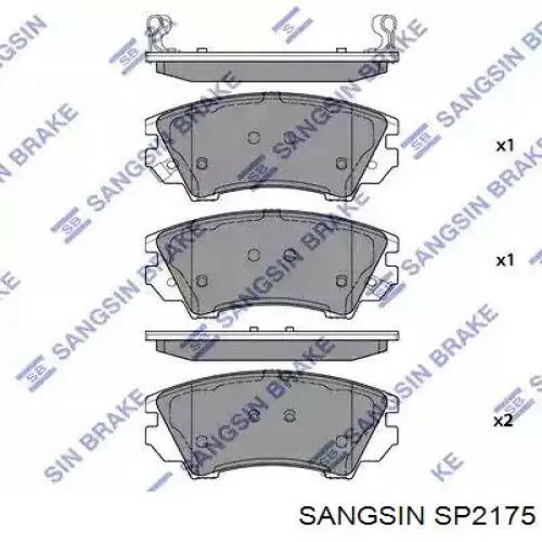 Гальмівні колодки Sangsin SP2175 ціна, від 30.64 USD