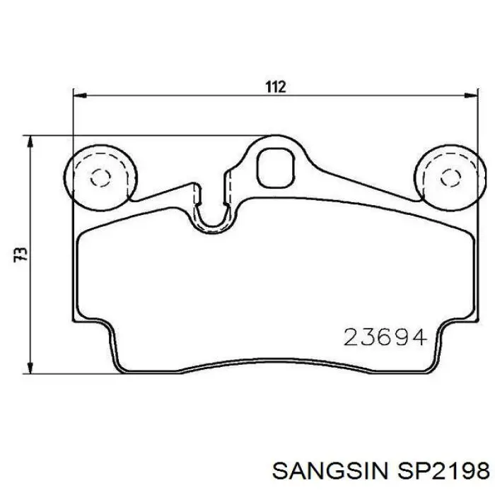 5SP1362 Samko Колодки гальмівні задні, дискові