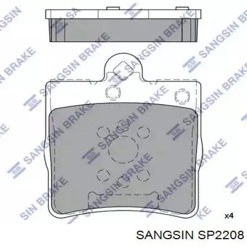 Колодки гальмові задні, дискові SP2208 Sangsin