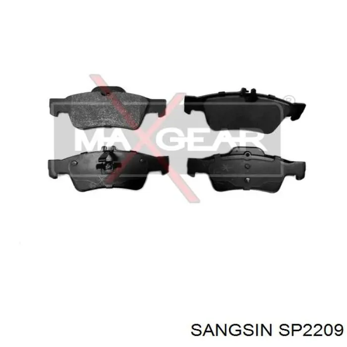 Задні гальмівні колодки SP2209 Sangsin