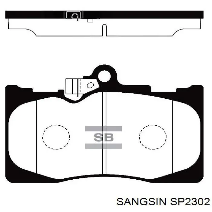 Колодки гальмівні передні, дискові SP2302 Sangsin