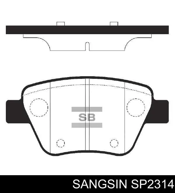 Купити SP2314 Sangsin Задні колодки