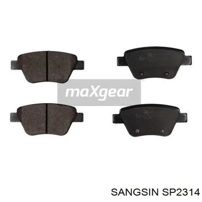 Задні гальмівні колодки SP2314 Sangsin